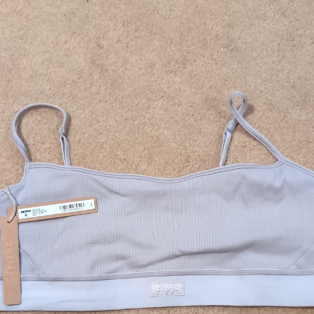 SKIMS Ribbed Gray Bandeau - Picture 1 of 2